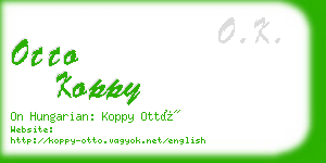 otto koppy business card